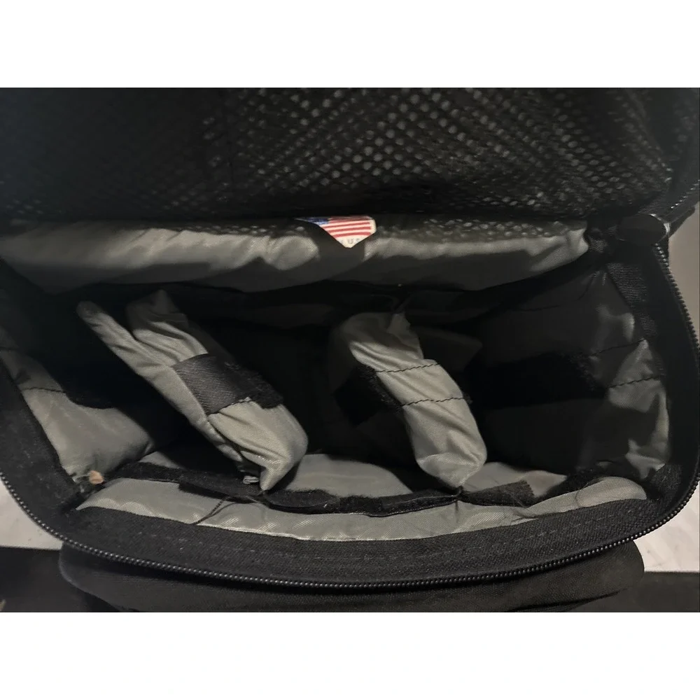 Vintage Tamrac Camera Backpack Bag Black Canvas Padded USA Made 976